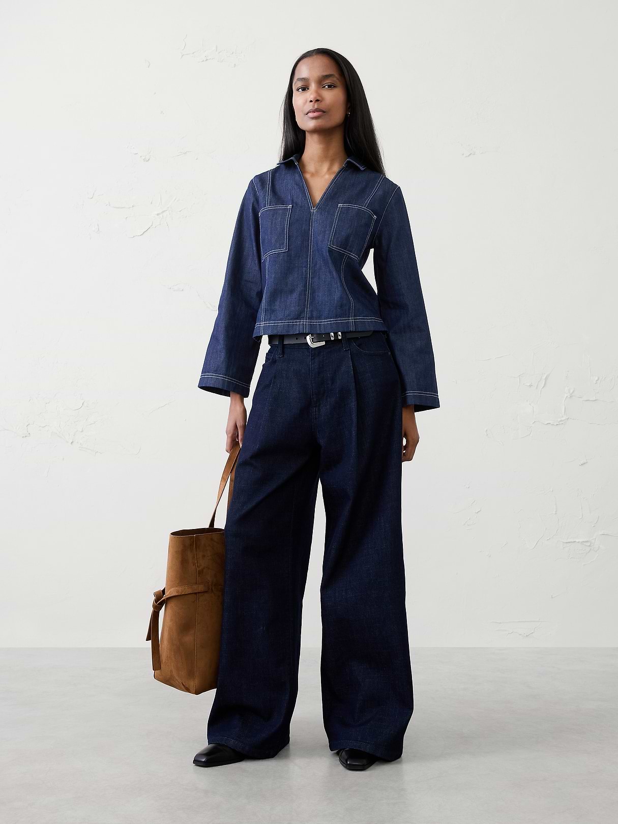 Chambray Popover Top | Banana Republic Factory