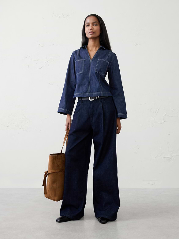 Chambray Popover Top
