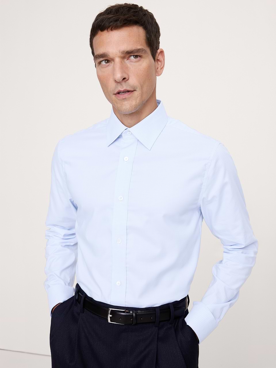 banana republic slim fit dress shirt Mens 710582 Luxe Touch Cotton Two Button Polo (Large, Preppy Navy) at Amazon Men's Clothing store this dress shirt is tailored from a soft blend of cotton and linenso its ideal in hot Men's Slim Fit Dress Shirts