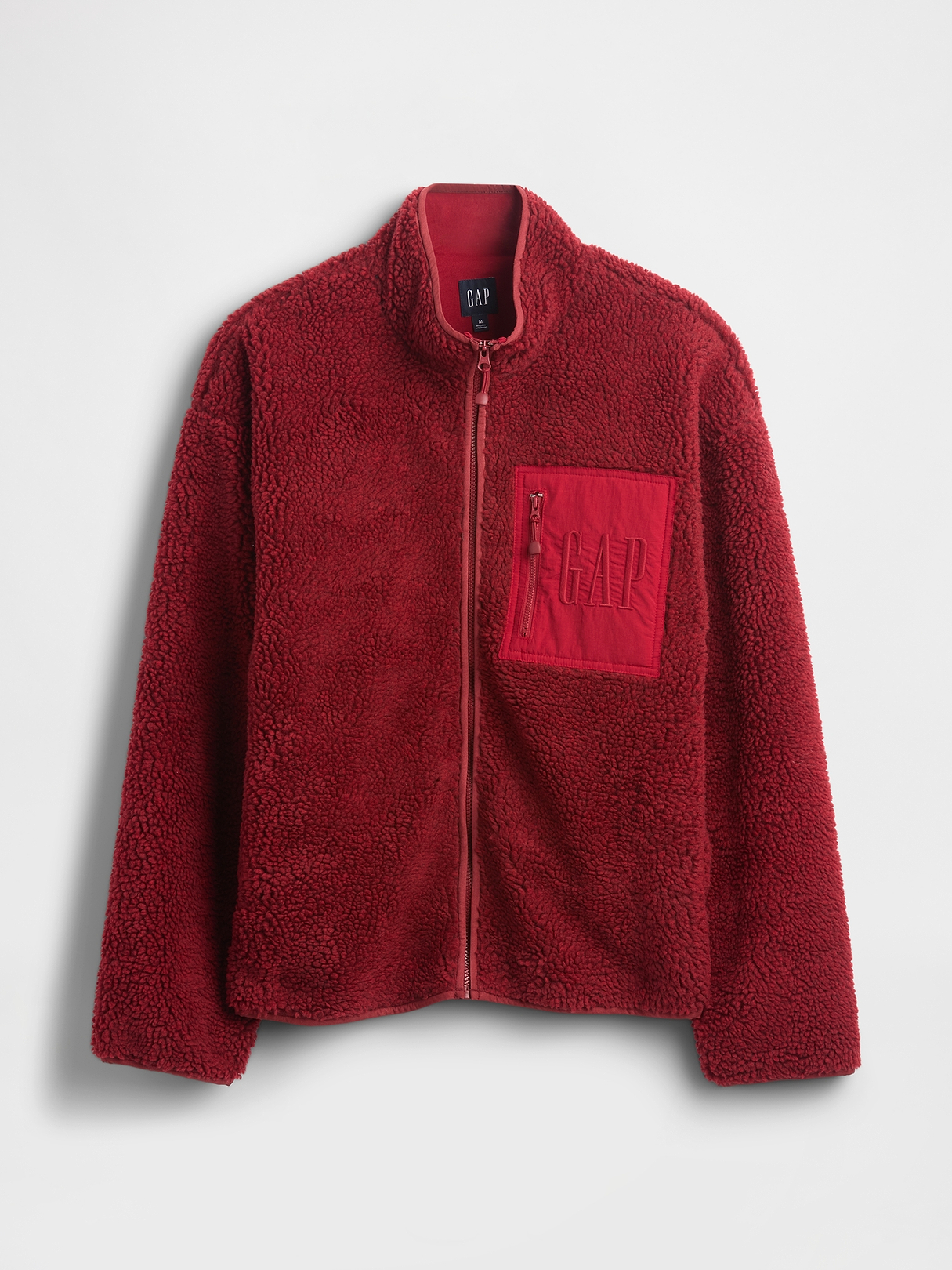 Recycled Sherpa Oversized Logo Zip Jacket | Gap