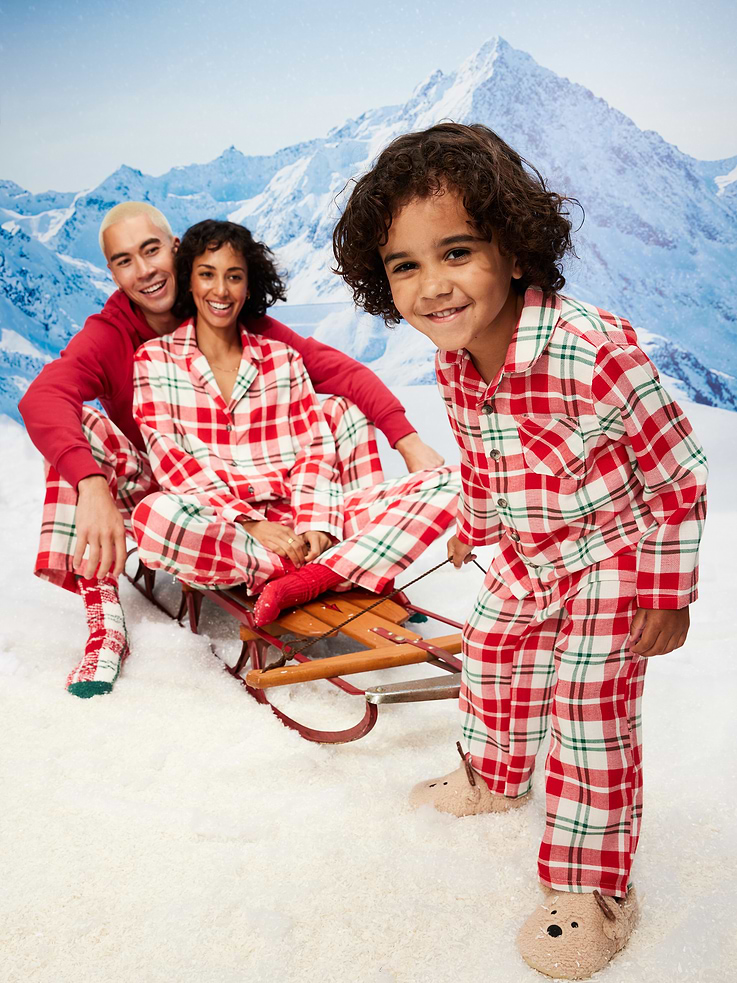 L'image numéro 3 présente Pantalon de pyjama en flanelle à carreaux à taille mi-basse pour femme