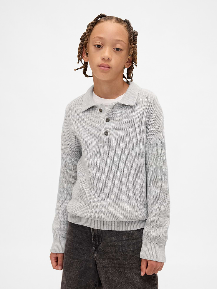 Image number 1 showing, Kids Polo Sweater
