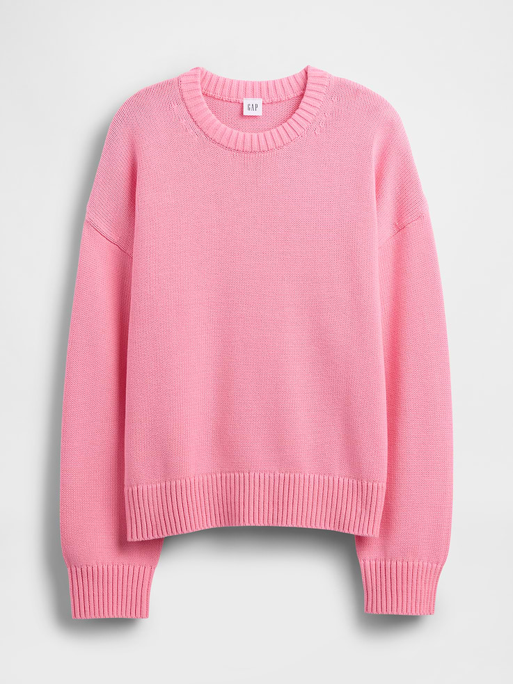 Image number 5 showing, Relaxed Cotton Crewneck Sweater