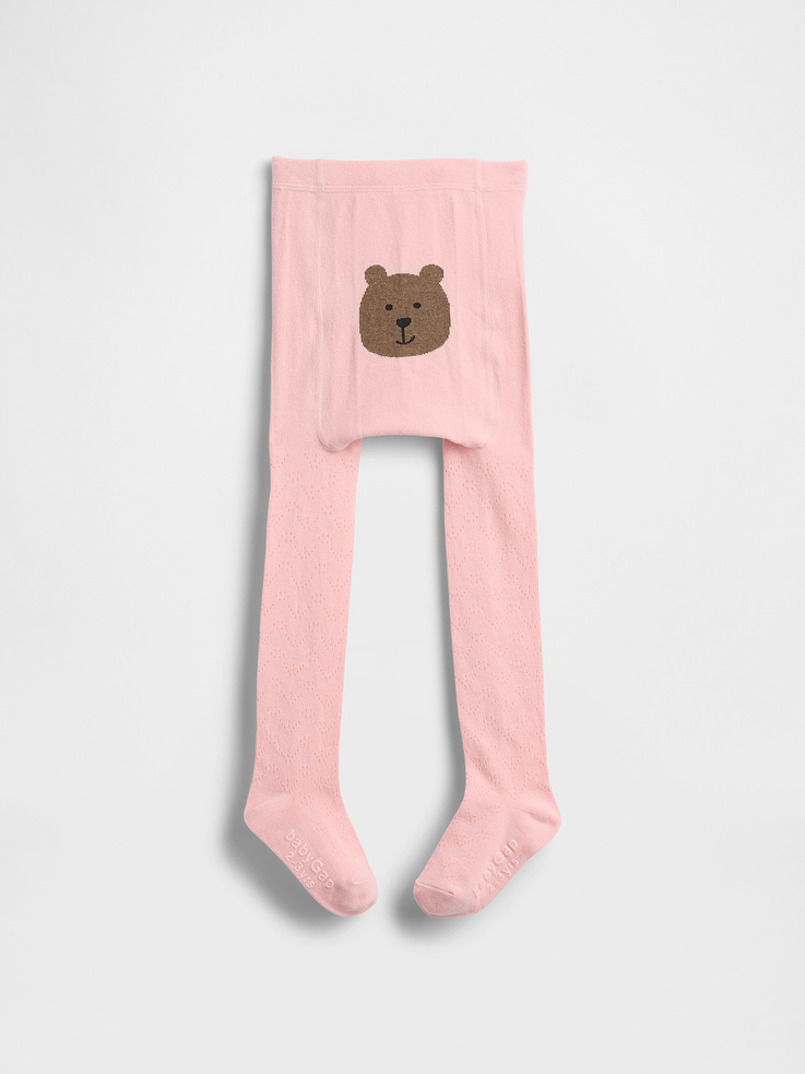 L'image numéro 1 présente Collant en tricot pointelle à motif de l’ourson Brannan pour Bébé et Tout-petite