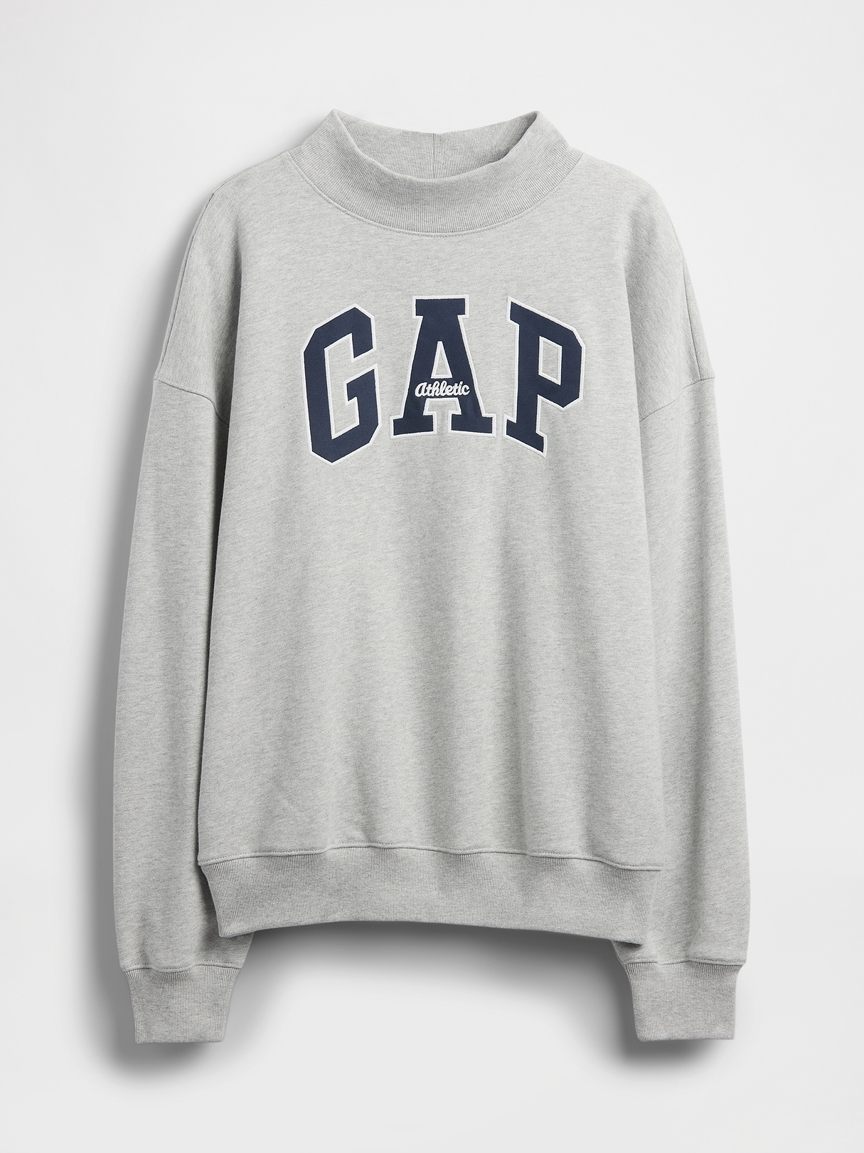 Heavyweight French Terry Oversized Mockneck Logo Sweatshirt | Gap