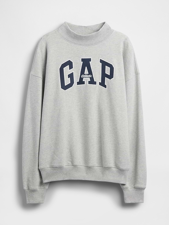 Heavyweight French Terry Oversized Mockneck Logo Sweatshirt