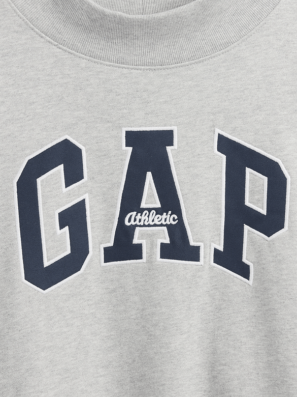 Heavyweight French Terry Oversized Mockneck Logo Sweatshirt