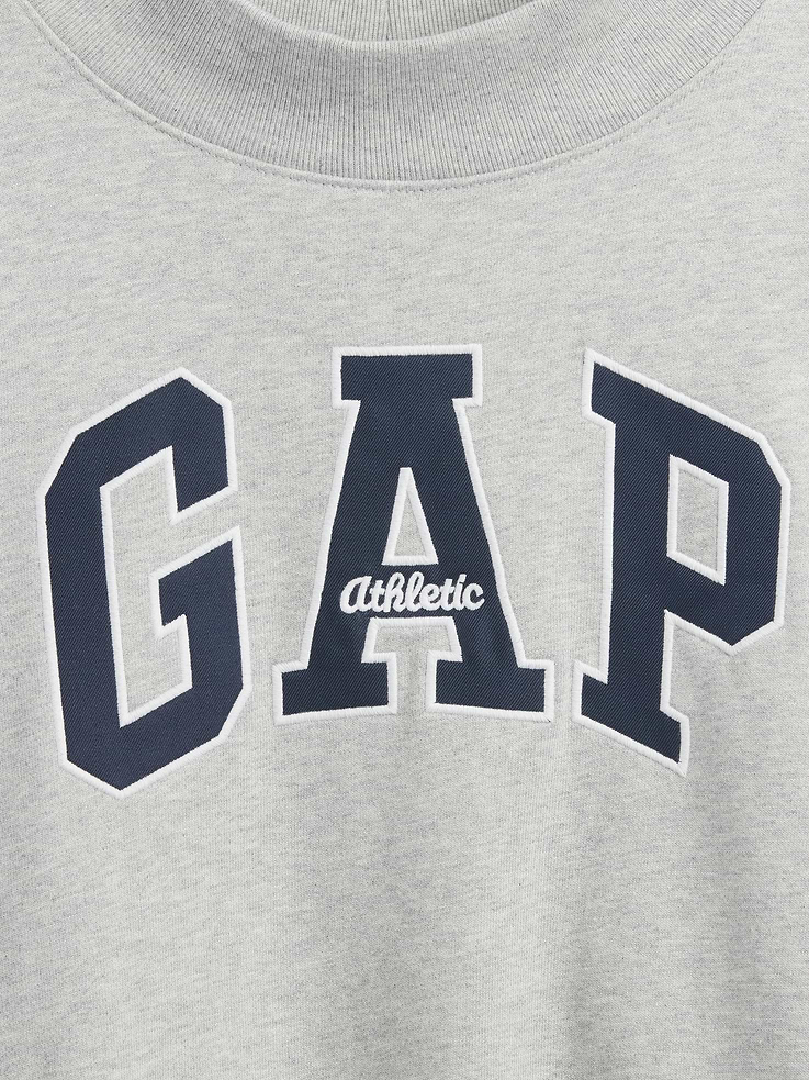 Image number 4 showing, Heavyweight French Terry Oversized Mockneck Logo Sweatshirt