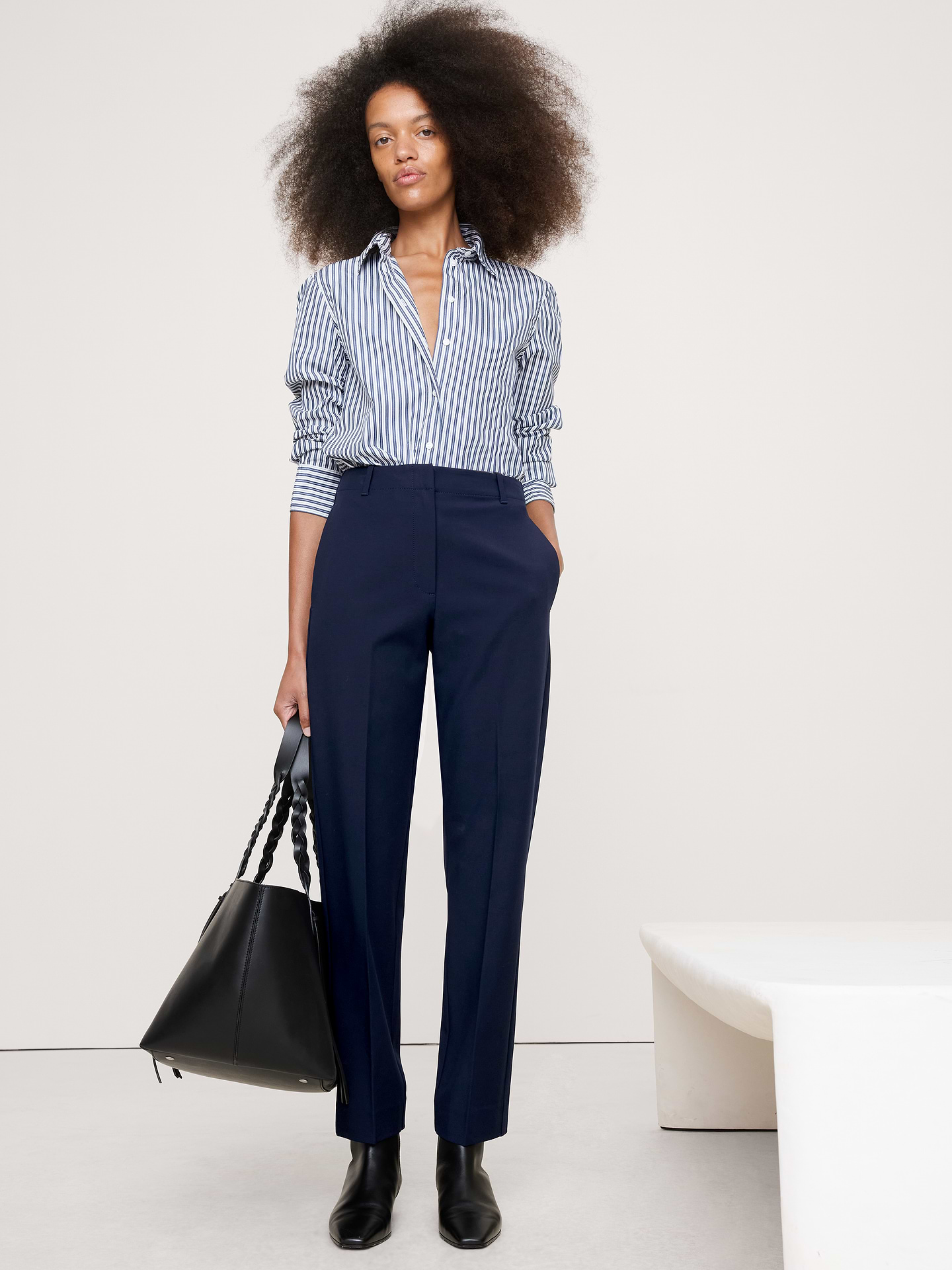 Image number 1 showing, Ultra High-Rise Modern Slim City Stretch Ankle Pant