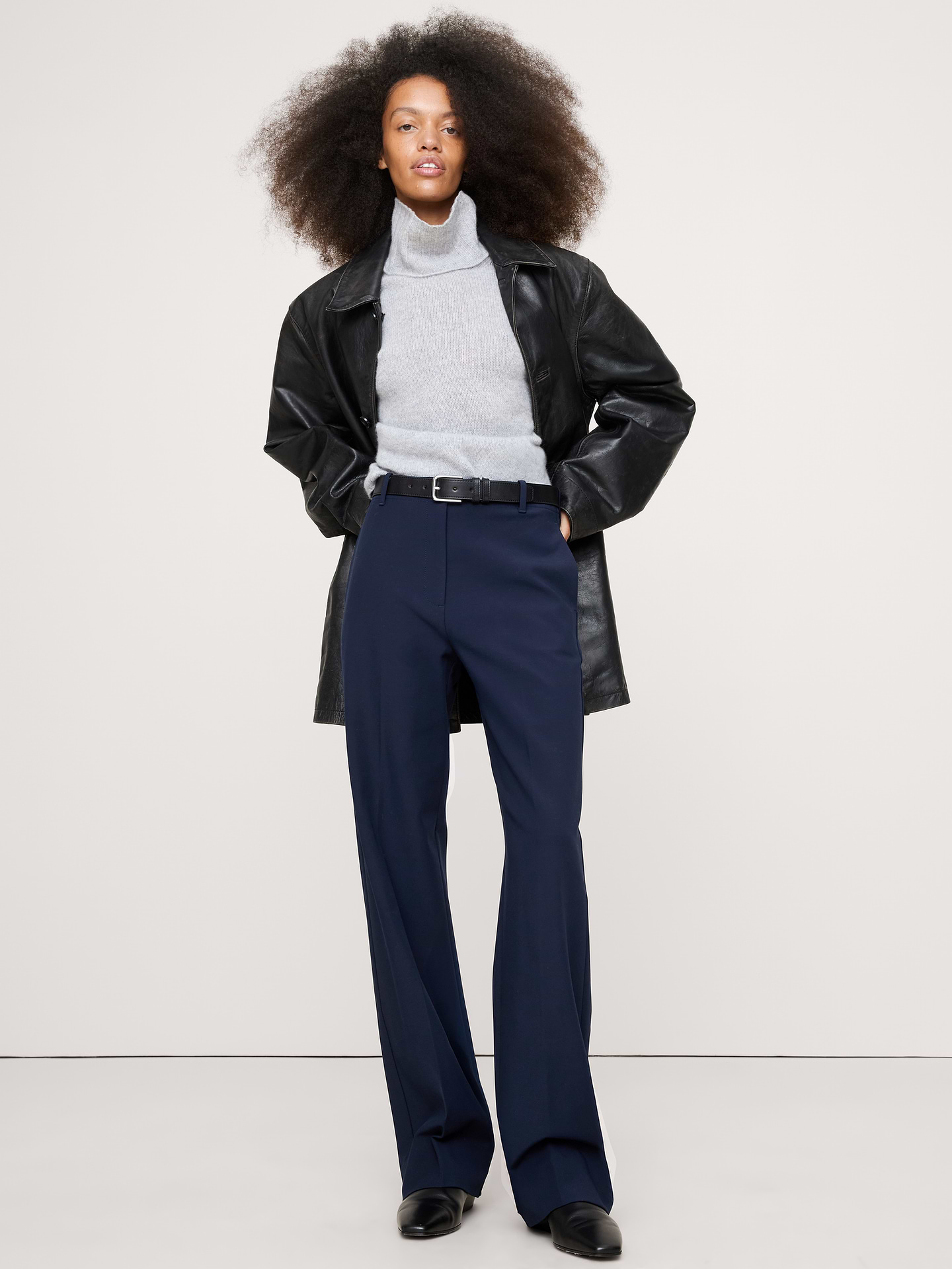 Image number 1 showing, Ultra High-Rise Modern Straight City Stretch Pant