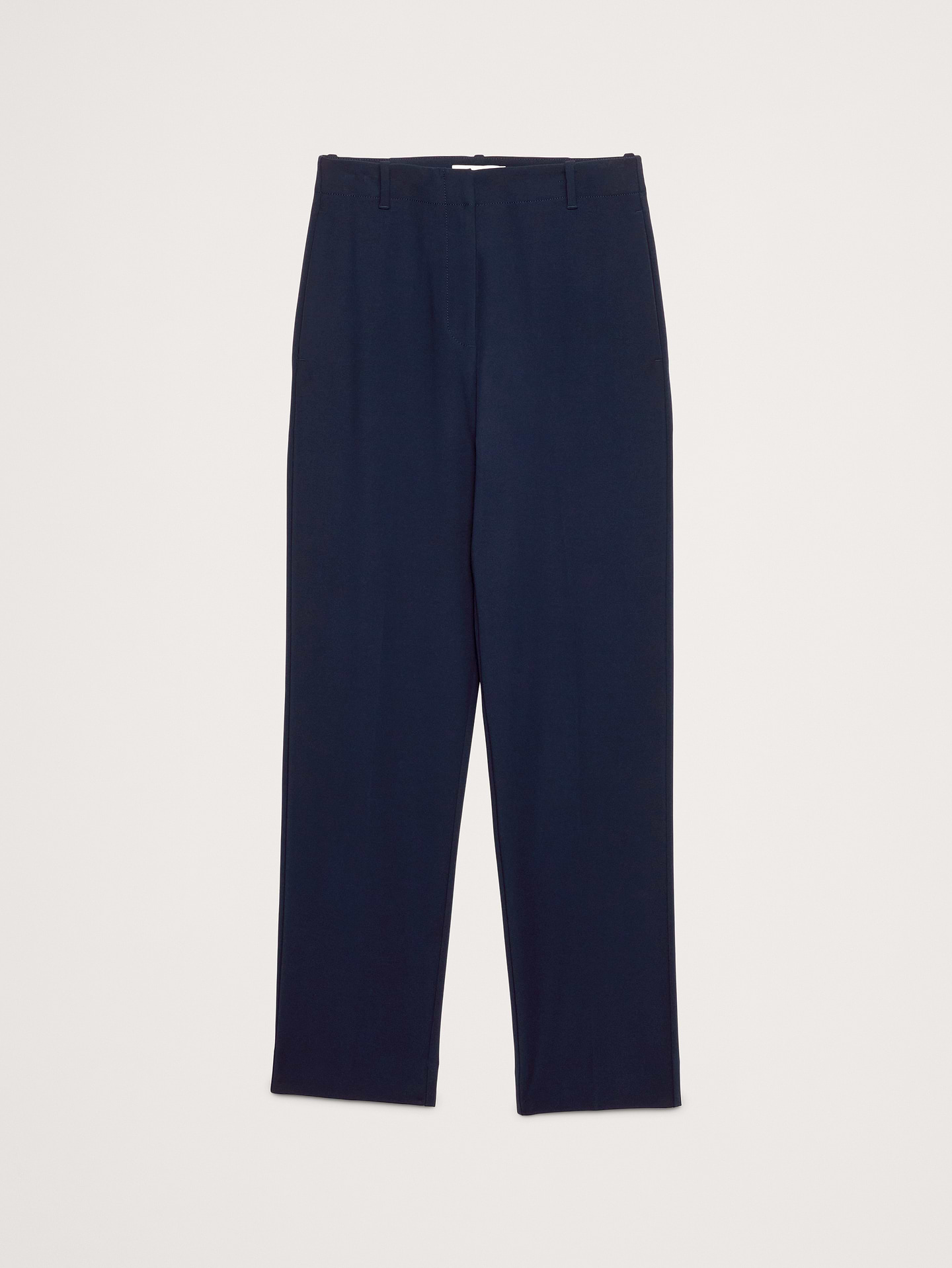 L'image numéro 5 présente Pantalon moderne étroit à taille haute en tissu urbain extensible longueur cheville