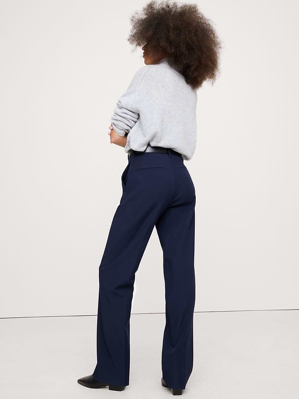 Ultra High-Rise Modern Straight City Stretch Pant