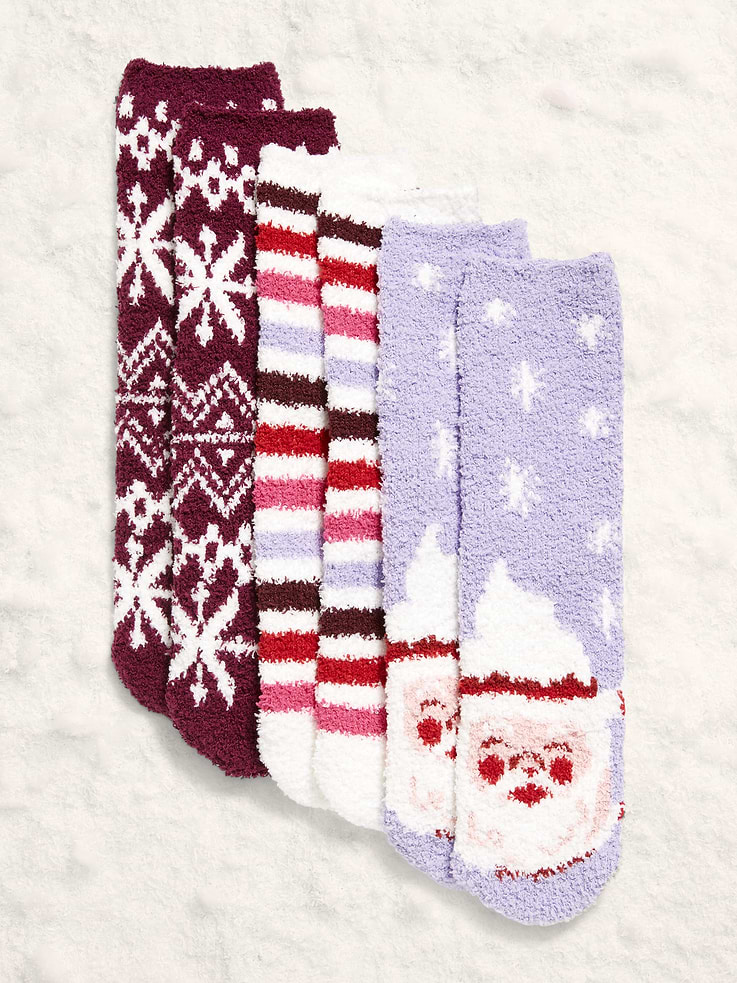 Image number 1 showing, 3-Pack Cozy Crew Socks for Women