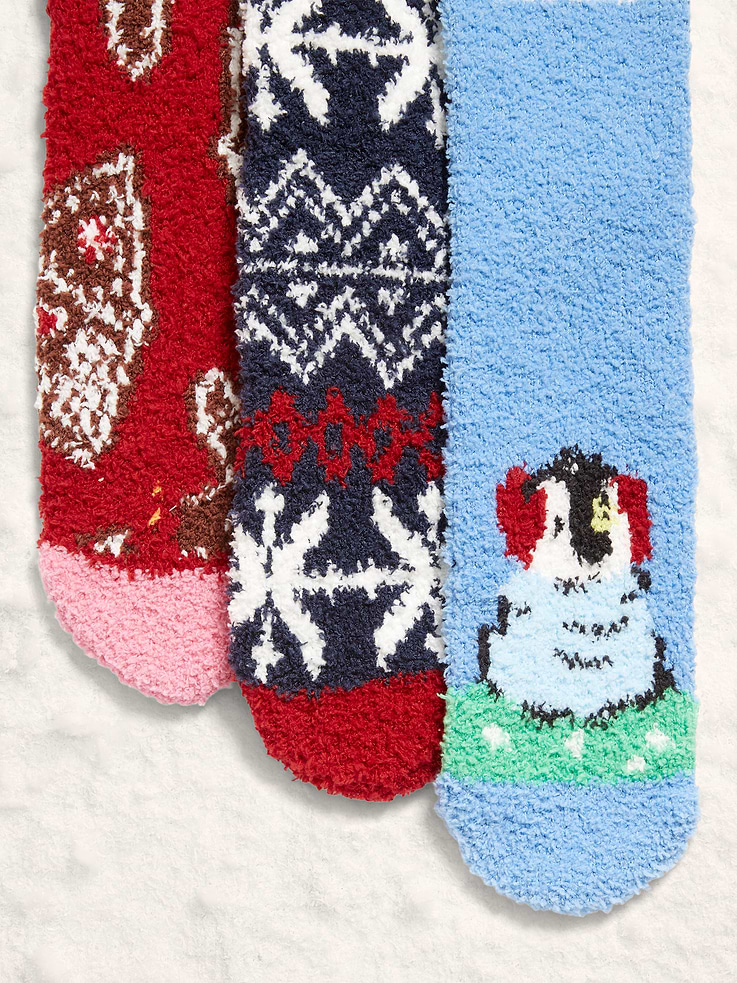 Image number 2 showing, 3-Pack Cozy Crew Socks for Women