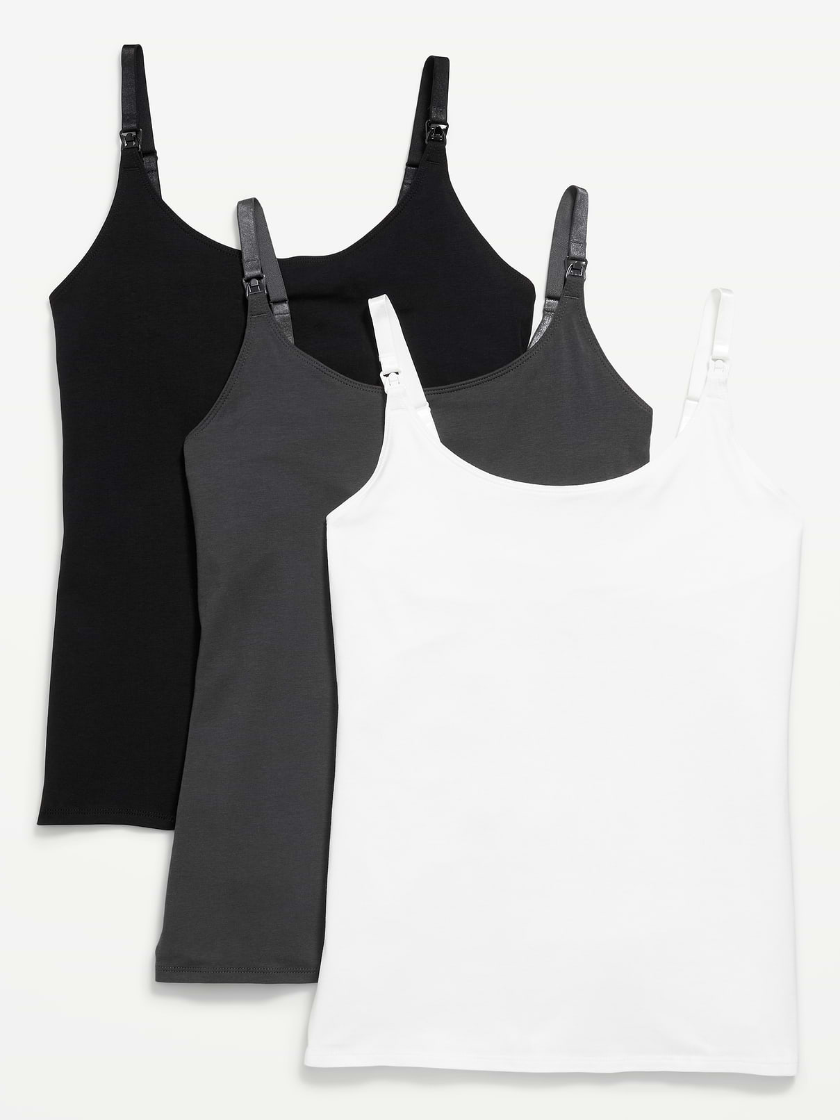 Image number 1 showing, Maternity First Layer Nursing Cami Top 3-Pack