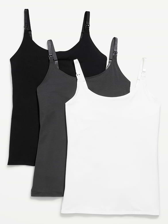 Maternity First Layer Nursing Cami Top 3-Pack