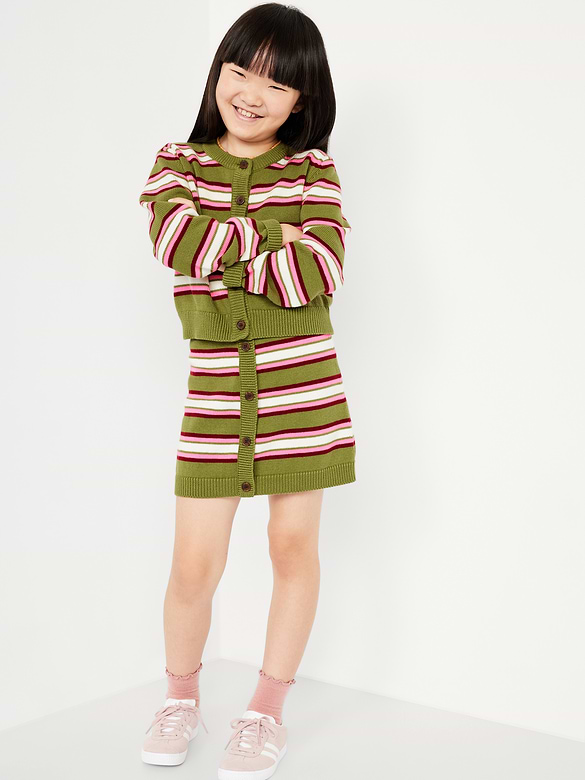 Sweater-Knit A-Line Skirt for Girls