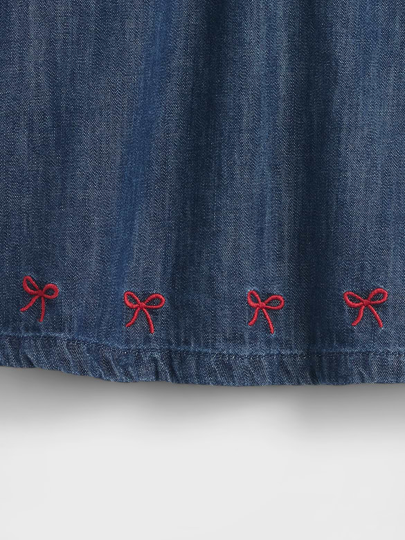 Baby Denim Ruffle Collar Dress
