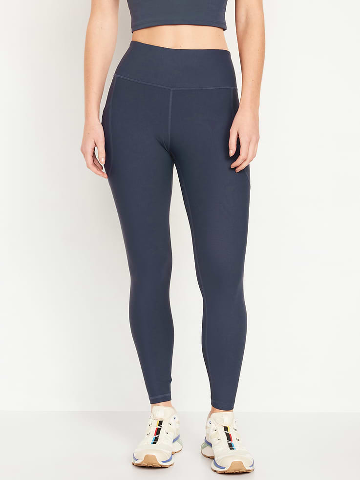Image number 1 showing, High-Waisted PowerSoft 7/8 Pocket Leggings