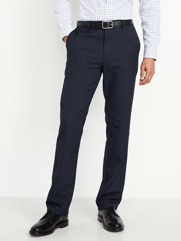 90's Straight-Fit Twill Dress Pants