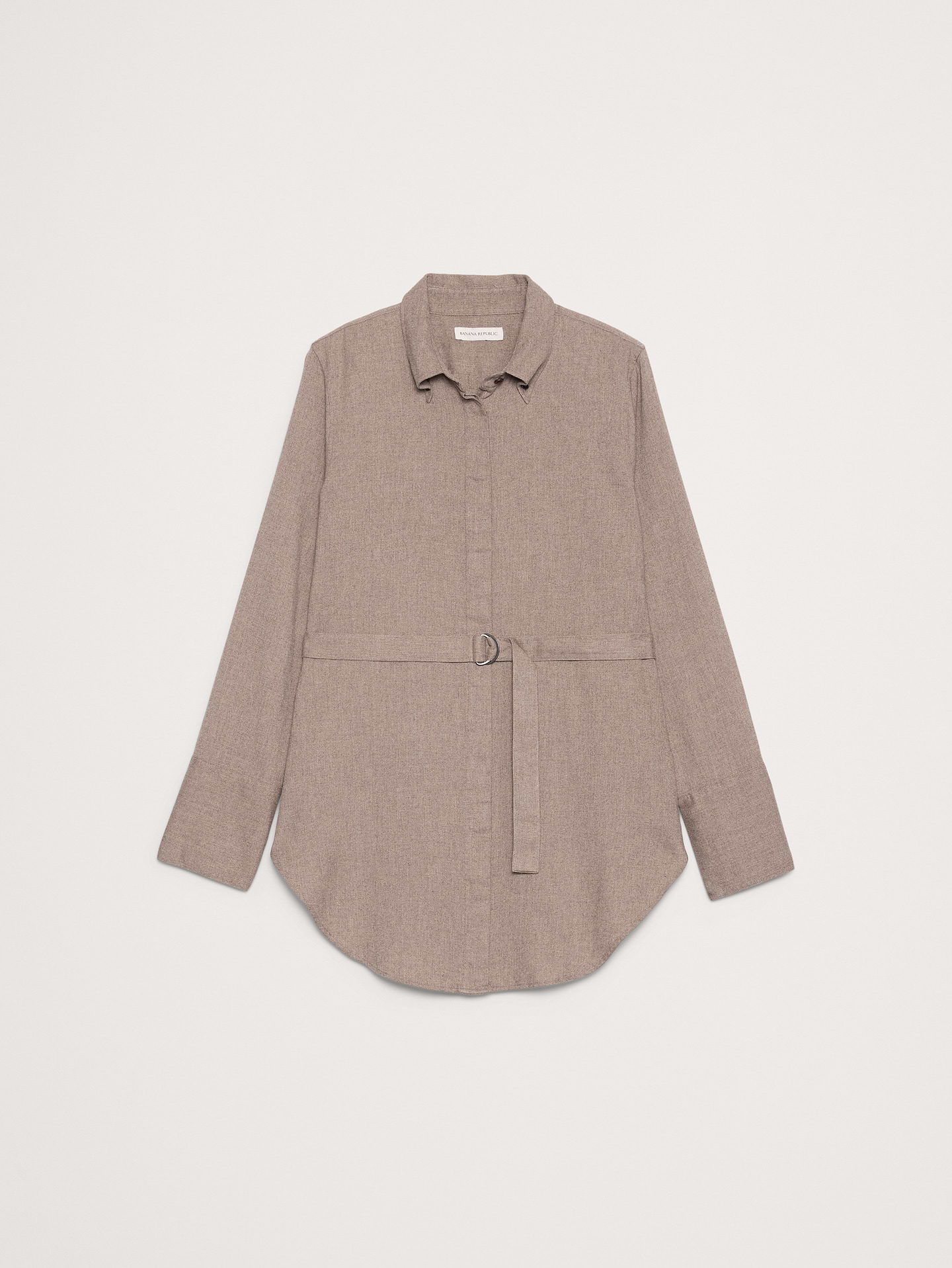 Image number 7 showing, Flannel Belted Tunic Shirt