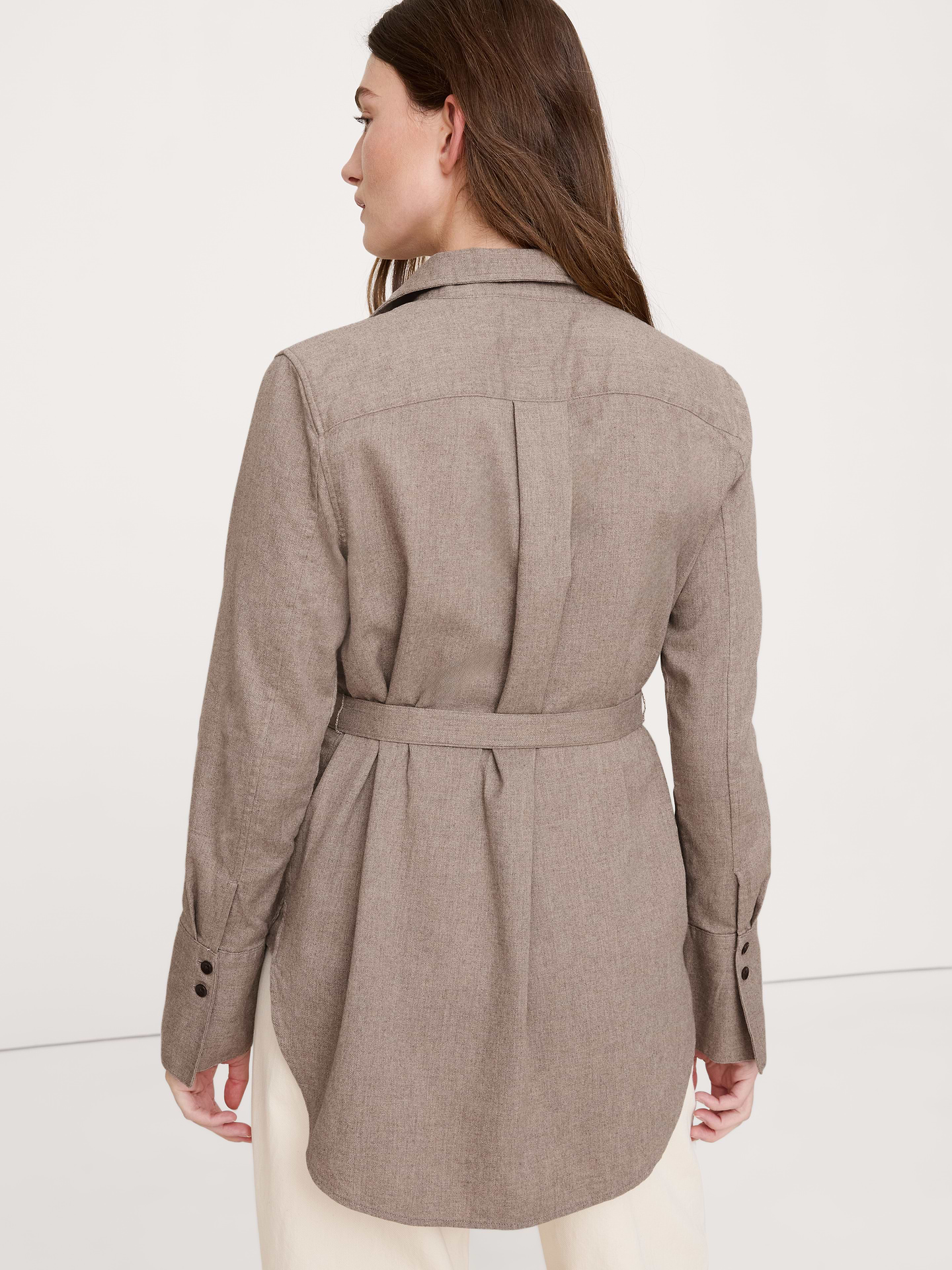 Image number 5 showing, Flannel Belted Tunic Shirt