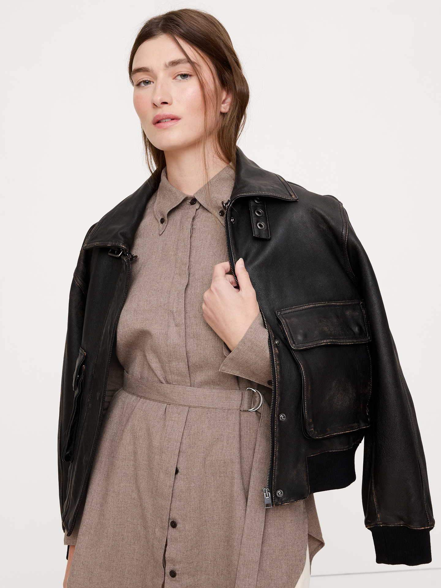 Image number 6 showing, Flannel Belted Tunic Shirt