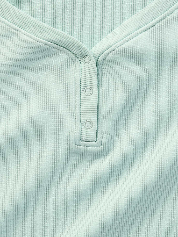 Image number 4 showing, Athleta Girl Rise Above Rib Henley Top