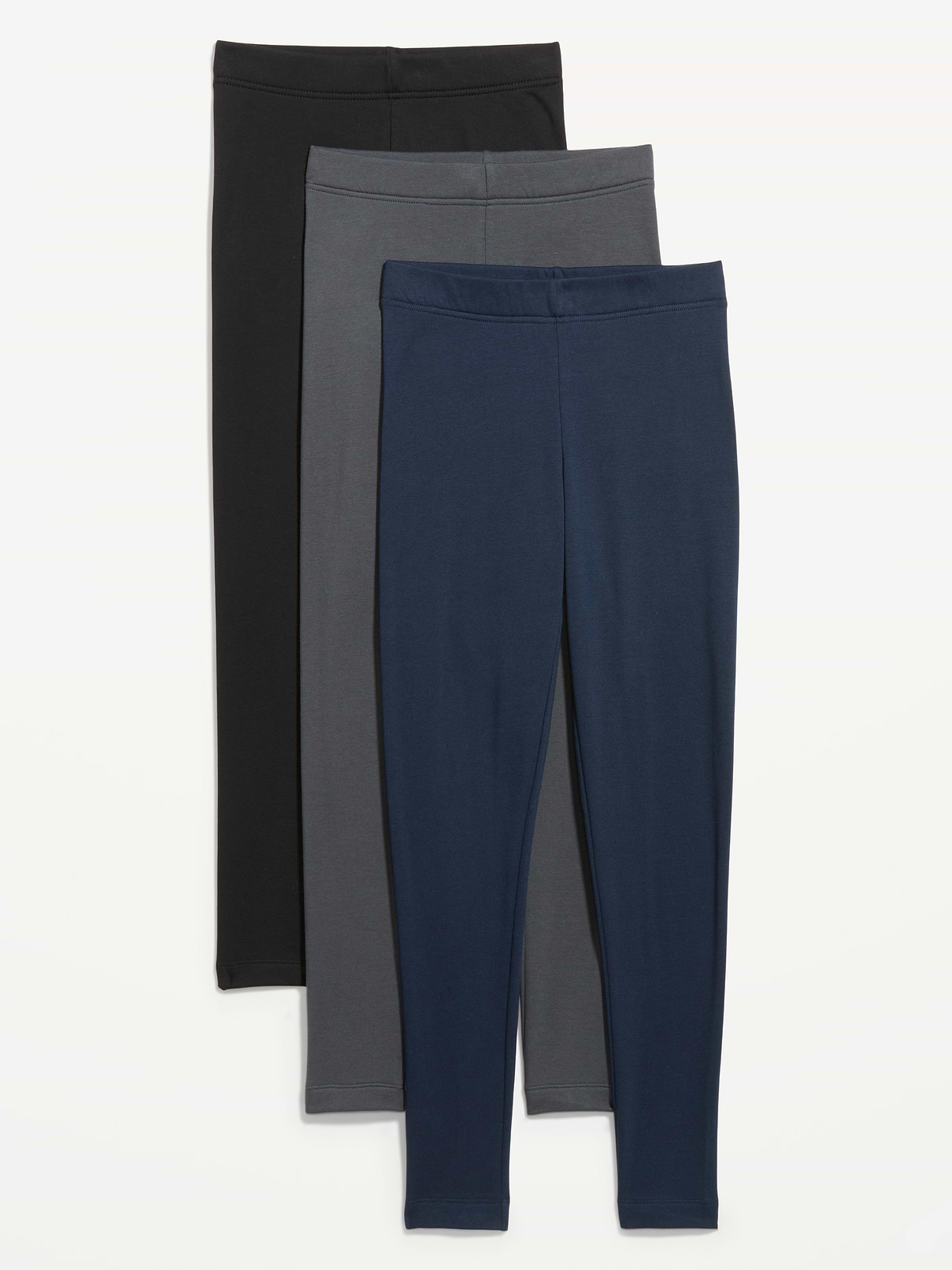 Image number 3 showing, High-Waisted Fleece-Lined Leggings 3-Pack