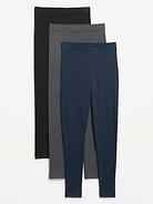 Image number 3 showing, High-Waisted Fleece-Lined Leggings 3-Pack