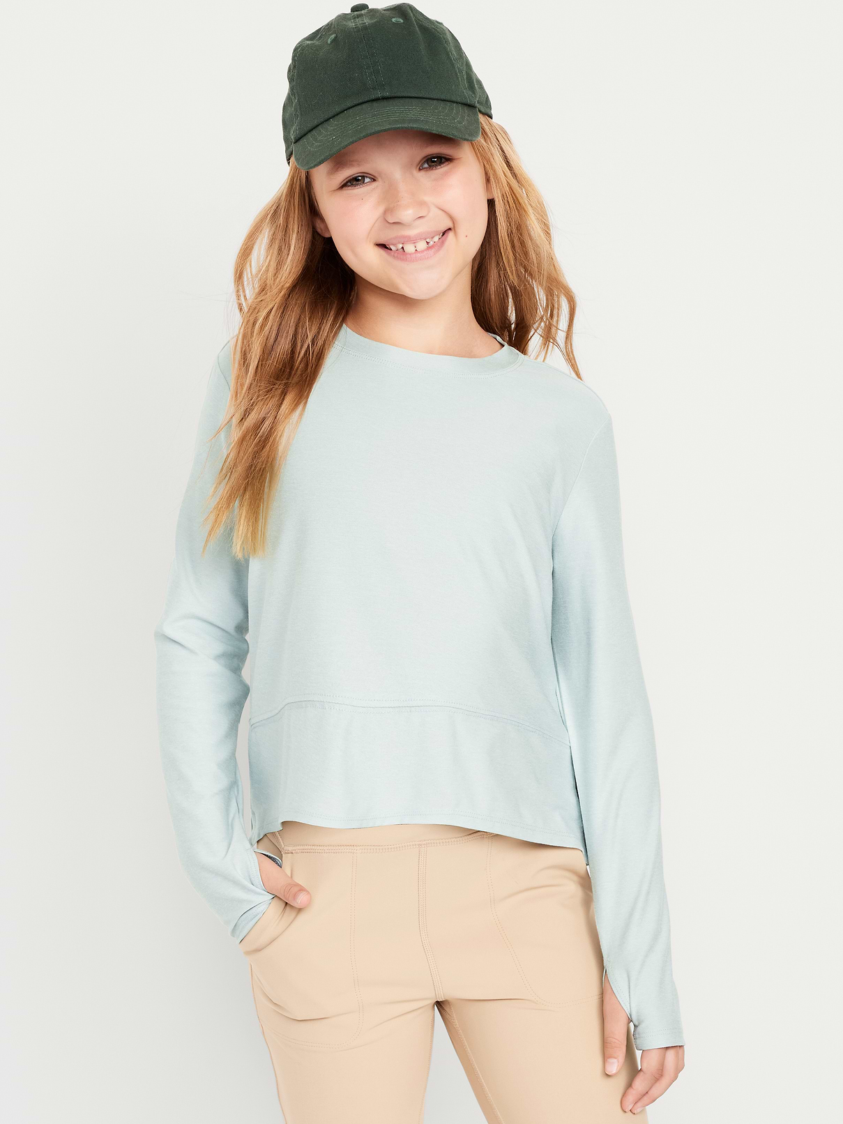 CloudMotion Long-Sleeve Performance T-Shirt for Girls