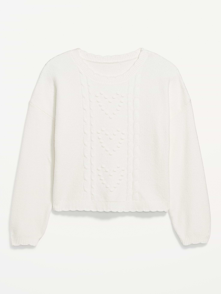 Image number 5 showing, SoSoft Crew-Neck Bobble Heart Sweater