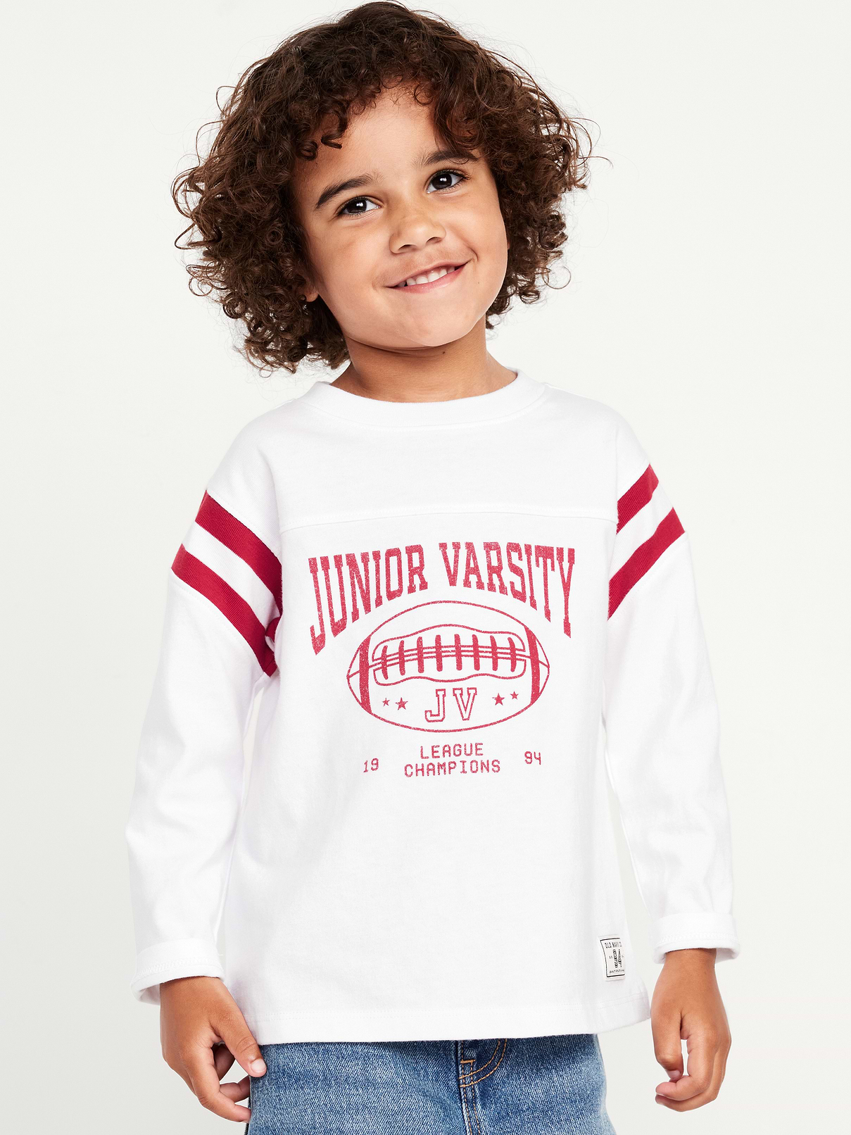 Image number 1 showing, Oversized Football Graphic T-Shirt for Toddler Boys