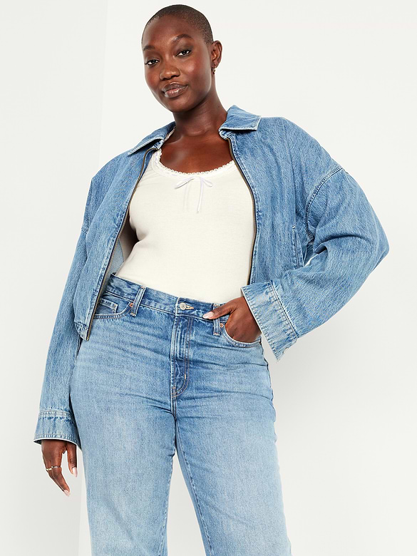 Scoop-Neck Long-Sleeve Ribbed Top