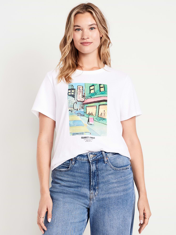 Image 6 of 9, EveryWear Crew-Neck Graphic T-Shirt