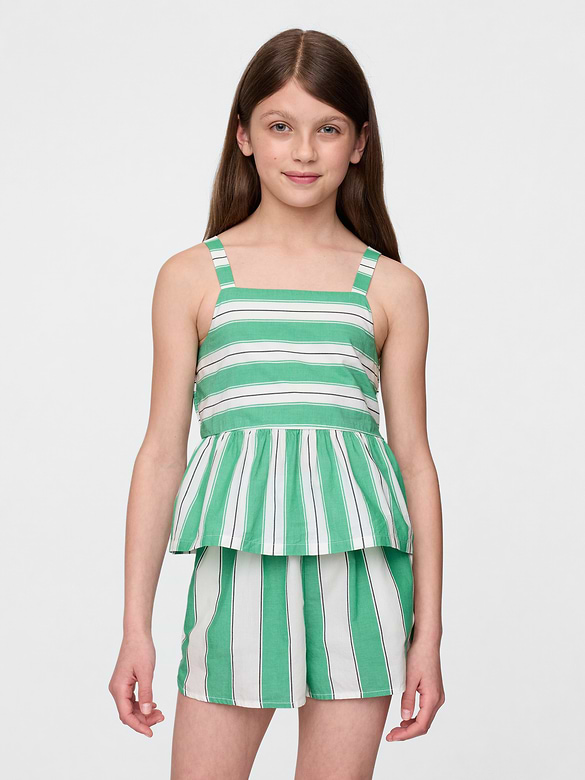 Kids Poplin Peplum Top