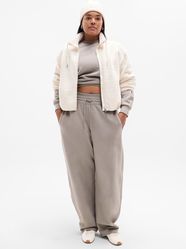 Image 4 of 5, Forever Fleece Mid Rise Barrel Pant