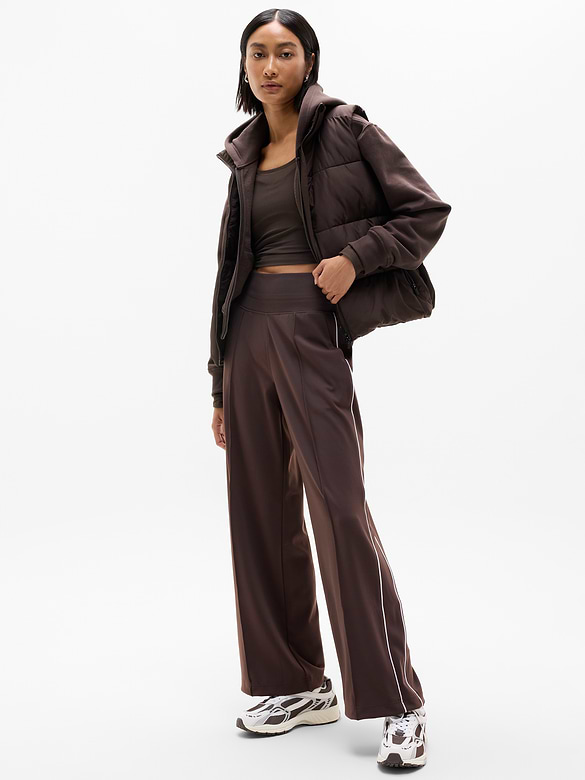 Venice High Rise Track Stripe Wide Leg Pant