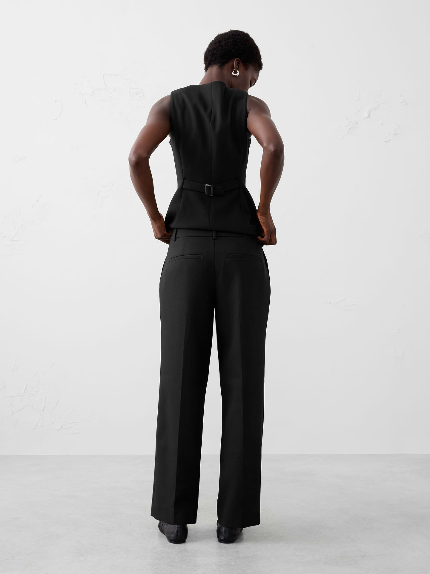 Image number 5 showing, Straight High-Rise Pinstripe Trouser