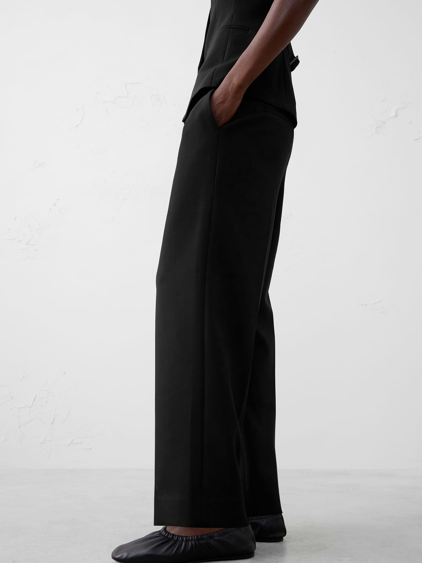 Image number 6 showing, Straight High-Rise Pinstripe Trouser