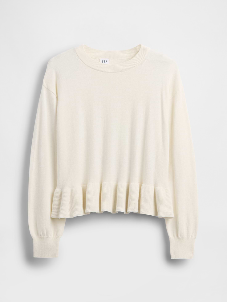 Image number 2 showing, Kids Relaxed Peplum Sweater