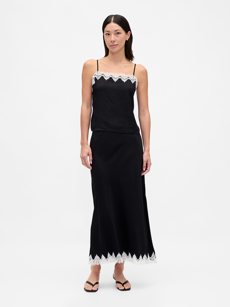 Image 2 of 5, Lace-Trim Crop Cami
