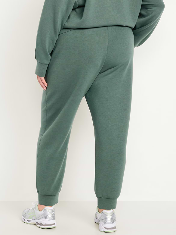 Pantalon de jogging en molleton raffiné à taille haute