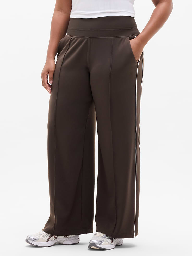 Image number 1 showing, Venice High Rise Track Stripe Wide Leg Pant