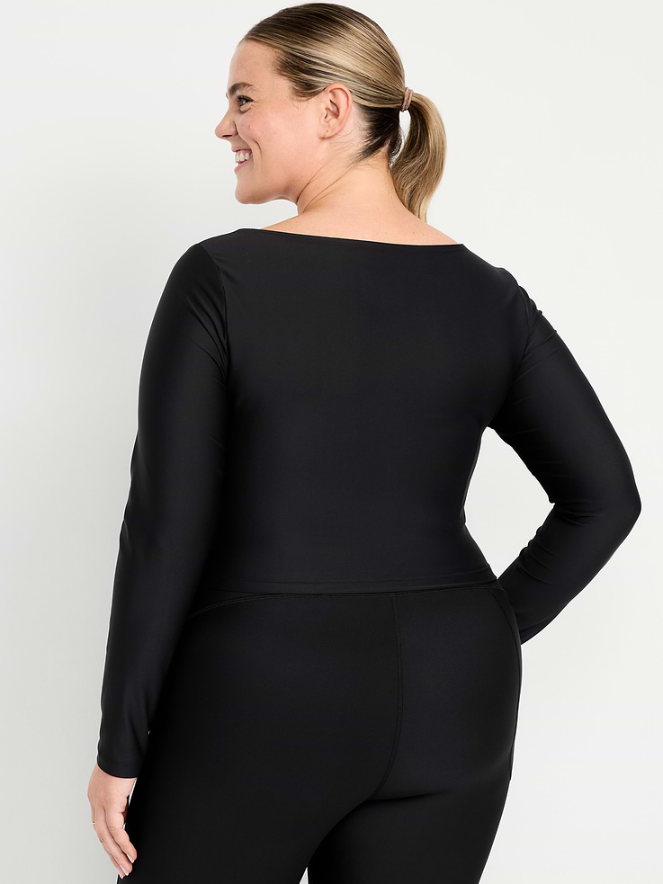 Image 8 of 8, PowerSoft Long-Sleeve Cut-Out Top