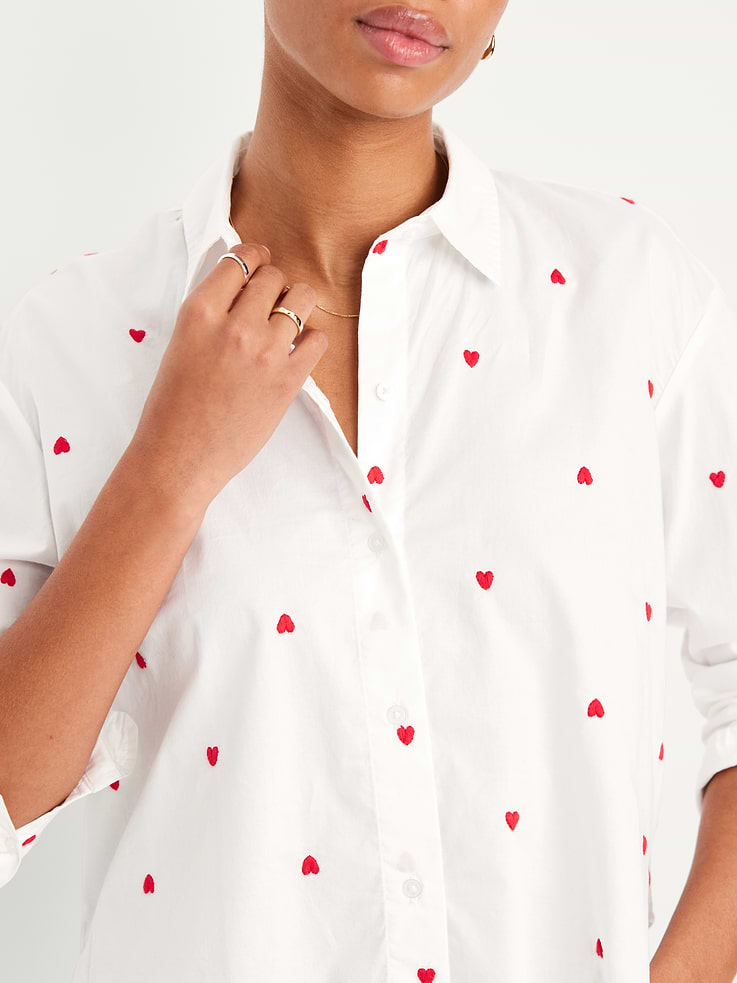 Image 4 of 8, Cropped Button-Down Shirt