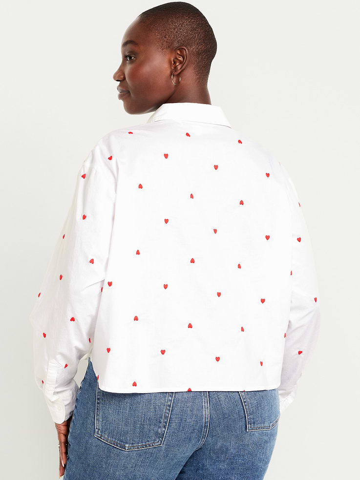 Image 6 of 8, Cropped Button-Down Shirt