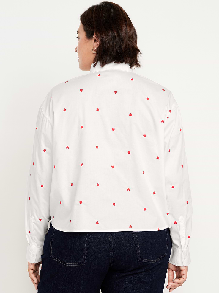 Image 8 of 8, Cropped Button-Down Shirt
