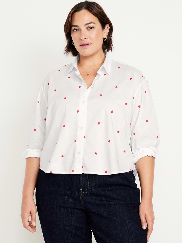 Image 7 of 8, Cropped Button-Down Shirt