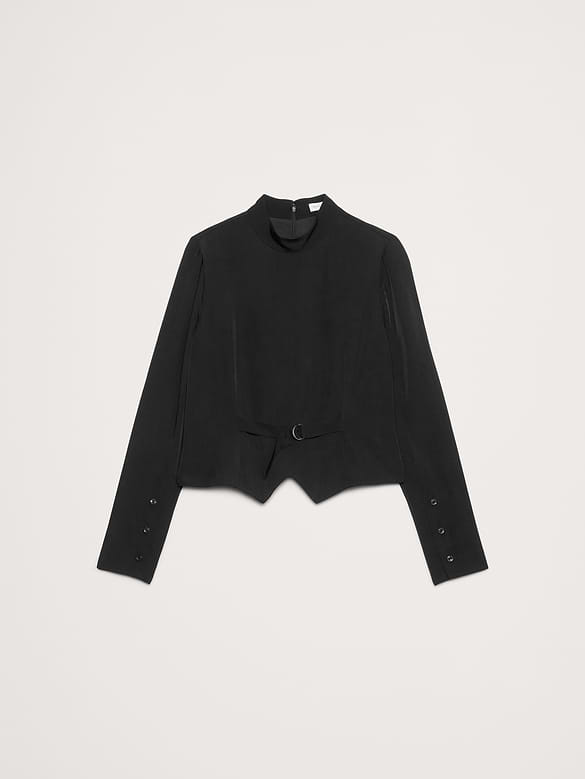 Drapey Mock-Neck Top